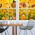 thumbnail image 5 of Sofullue 9 Sheet Fall Gnome Window Clings Autumn Turkey Pumpkin Glass Wall Sticker Thanksgiving Festival Party Home Decorations, 5 of 9