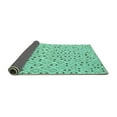 thumbnail image 2 of Ahgly Company Indoor Square Abstract Turquoise Blue Contemporary Area Rugs, 6' Square, 2 of 4