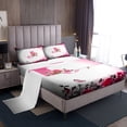 thumbnail image 1 of Erosebridal Letter Initial Bed Sheets Set Queen Size,Monogrammed Personalized Bedding Queen Size,Flower Decor,Ultra Soft,4 Pieces, 1 of 7