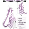 thumbnail image 3 of Checkered Sling Bag for Women Small Backpack Crossbody Chest Bag Fanny Packs Purses, 3 of 6