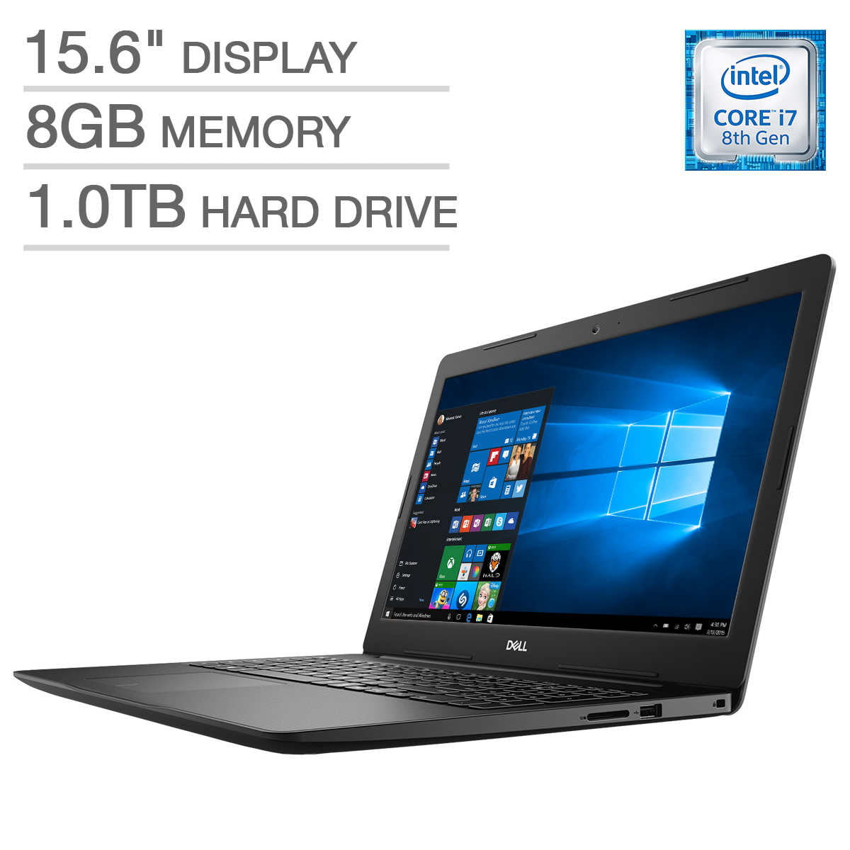 Dell™ Inspiron 3583 Laptop, 15.6" Screen, Intel® Core™ i7, 8GB Memory, 1TB Hard Drive, Windows