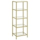 thumbnail image 2 of VASAGLE Estantería de Cristal de 5 Niveles, Librería, Expositor, Cristal Templado, Baño, Salón, Dormitorio, Oficina, Dorado, 2 of 5