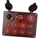 thumbnail image 3 of Panel de interruptores basculantes de 8 posiciones, con cargador USB doble, multifunción, impermeable, apto para coche, barco, camión, RV, ATV, UTV, 12 V/24 V Luz roja, 3 of 6