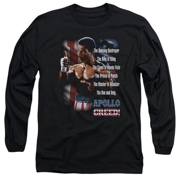 Rocky Ii The One And Only Long Sleeve Adult 18/1 T-Shirt Black