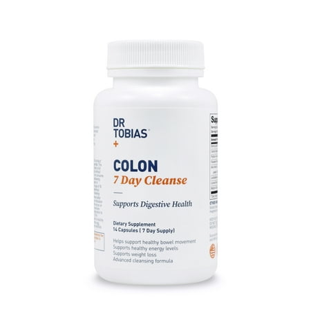 Dr Tobias 7 Day Colon Cleanse Capsules, 14 Ct (Best 1 Day Detox Cleanse)