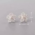 thumbnail image 2 of Fashion Flower Jewelry 925 Silver Stud Earring Wedding Party Gifts A Pair, 2 of 5