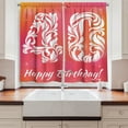 thumbnail image 2 of 40th Birthday Curtains 2 Panels Set, Happy Greeting Theme Celebration Number Forty Artistic and Starry, Window Drapes for Living Room Bedroom, 55W X 39L Inches, Pink Orange White, by Ambesonne, 2 of 3