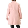 thumbnail image 3 of MODA NOVA Juniors Plus Size Notched Lapel Single Breasted Peacoat, 3 of 6