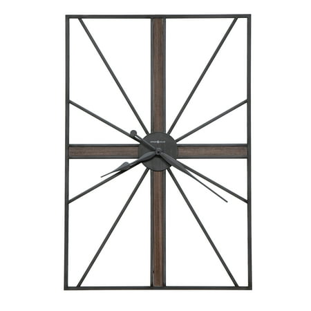 Howard Miller 625703 35-1/2 X 23-1/2 Red Hook Wrought Iron Analog Wall Mounted - Brown