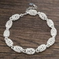 thumbnail image 2 of EOEMY Womens Fashion 925 Silver Rope Chain Bracelet Charm Rhinestone Jewelry Gift Us., 2 of 9