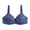 A-Blue278, variant on Womens Minimizer Bra Floral Print Smooth Shaping Bra Unpadded Side Support Underwire Adjustable Strap Daily Comfort Bra