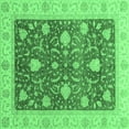thumbnail image 1 of Ahgly Company Indoor Square Oriental Emerald Green Traditional Area Rugs, 8' Square, 1 of 4