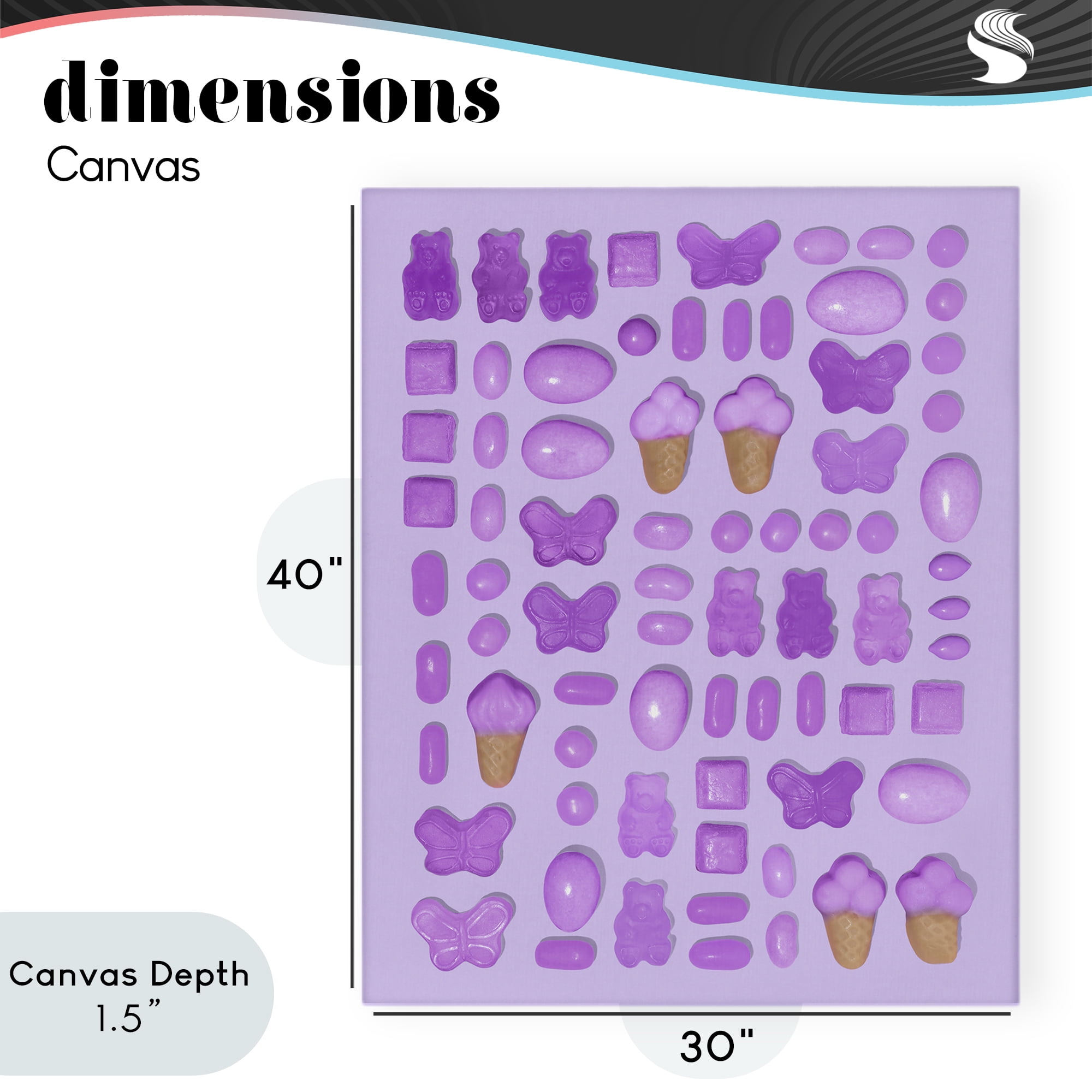 Stupell Industries Lilac Purple Toned Candies Canvas Wall Art, design by LISH Creative