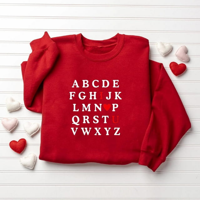 TIMIFIS Chandails à Col Rond pour Femmes Mode Mignon Imprimé Amour Manches Longues Chandail Décontracté Cœur Chandail Chemises Tenue Valentines Day Femmes - Printemps/été