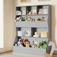 thumbnail image 5 of TLSUNNY 4 Tier Toddler Bookshelf, Wooden Cabinet, Toy Storage Organizer, Kids Bookcase for Playroom, Nursery, Classroom, 5 of 8