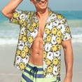 thumbnail image 7 of Susaid Cartoon Chicken Print Short Sleeve Shirts Button Down Casual Shirts Summer Beach Aloha Button Down Short Sleeve for Men ,Medium, 7 of 7