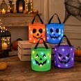thumbnail image 6 of Naittoop 4 Pack Light Up Halloween Trick Or Treat Baskets,9.45IN Large Candy Bucket for Kids LED Glow In The Dark Goodie Tote Bags for Party Favors Candy Gifts Basket, 6 of 8