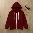 thumbnail image 3 of Mercatoo Big Kids Long Sleeve Zip Up Hoodie Sweatshirt Jacket Solid Warm Coat with Pockets Lightweight 𝐀thletic Soft Top, 3 of 5