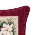 thumbnail image 2 of White Poinsettia Needlepoint Pillow, 14" x 14", 2 of 4