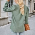 thumbnail image 5 of Women Blouses Cute Summer Sexy Long Shirts for Women Active Wear Top Set Long Sleeve Tops for Loose Fit Sleeve Chiffon Blouse Laye Shirts Petite Tops Cute Clothes Summer Girl Green XL, 5 of 6