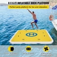 thumbnail image 2 of Tuspuzz Plataforma Hinchable 2,5 x 2 m Plataforma Inflable Flotante 8 x 6 Pies Plataforma Flotante Hinchable para 3-4 Personas Plataforma de Natación Inflable con Bombas Electrica y Manual Barco Yate, 2 of 9