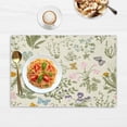 thumbnail image 3 of Wildflower Herbs Plant Spring Placemats Set of 4, 12x18 Inch Floral Flower Summer Seasonal Holiday Farmhouse Table Mats for Party Kitchen Dining Decoration, 3 of 6