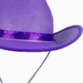 thumbnail image 5 of Gibobby Western Cowboy Hat For 4-9 Years Boy Girl Classic Roll Up Fedora Hat Cowgirl Cap With Buckle Belt Kids Cowboy Hat,Purple, 5 of 6