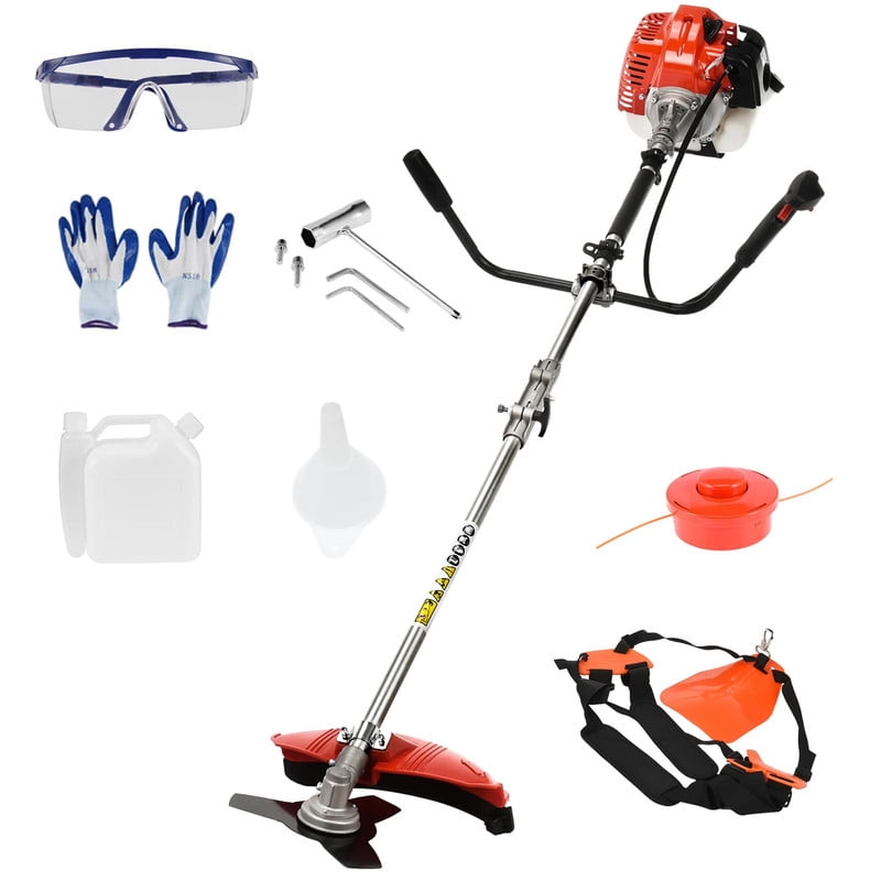 Floseru 52CC 2-Cycle Gas Weed Eater, 2 in 1 Gas Weed Wacker Gas Brush Cutter, 2026 Upgraded Weed Eater Gas Powe, Gas String Trimmer and Lawn Edger, Weed Trimmer