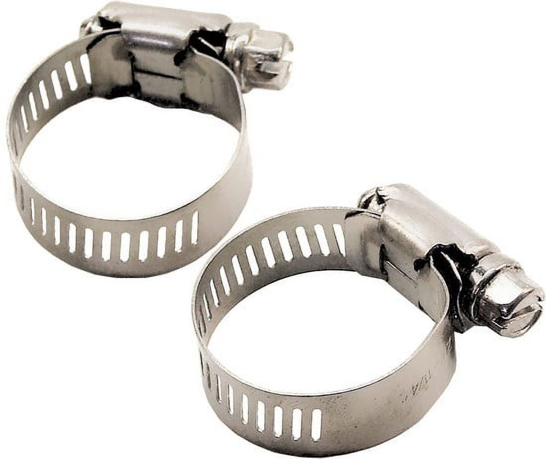 (2 pack) Shoreline Marine Universal Hose Clamps, 3/8-7/8 in, 1 Pair