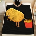 thumbnail image 3 of Funny Potato French Fries Throw Blanket, 3 of 9