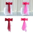 thumbnail image 2 of BYNNIX Elegant Spandex Chair Band Spandex Chair Sashes Bows for Party and Banquet Seating Decors Stretch Chair, 2 of 19