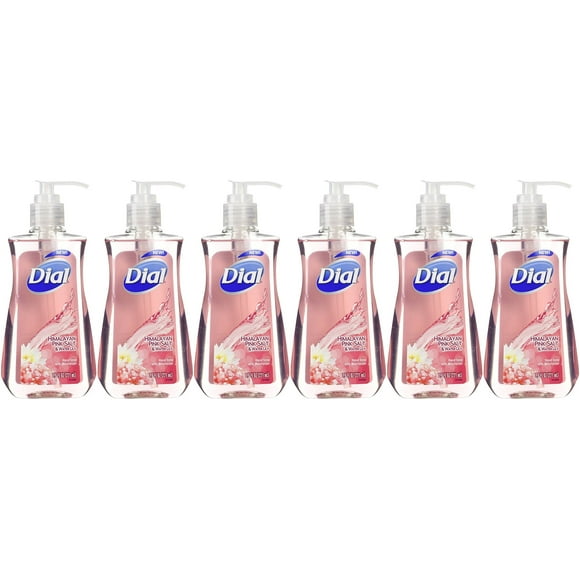 Jabón de manos Dial Himalayan Pink Salt & Water Lily con humectante, 7.5 oz (paquete de 6)