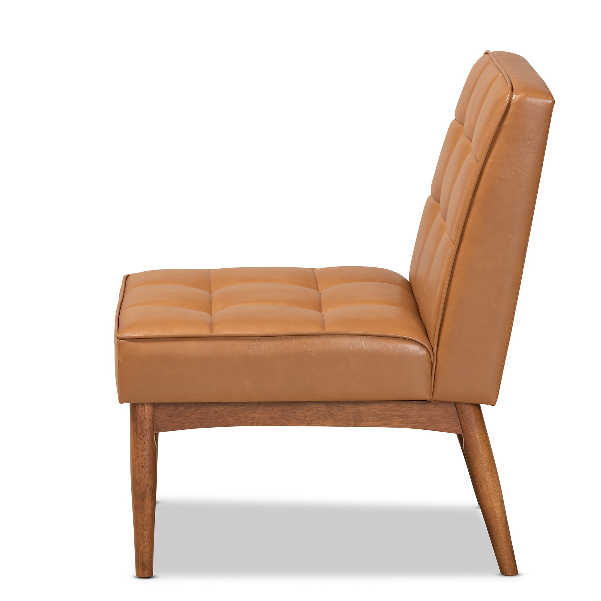Baxton Studio Sanford Dining Chair, Walnut Brown