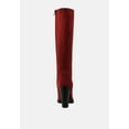 thumbnail image 5 of STREET-SLAY Antique Eyelets lace up Knee Boots In Red, 5 of 6
