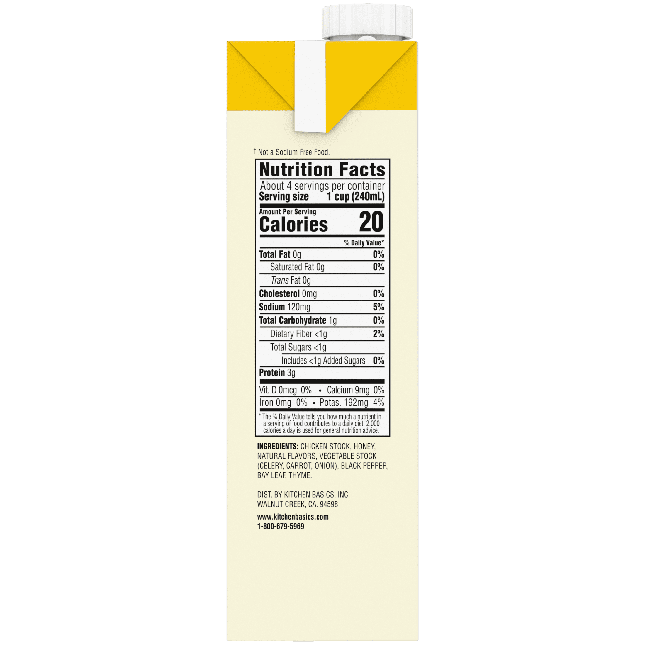 (6 pack) Kitchen Basics Unsalted Chicken Stock, 32 oz Carton