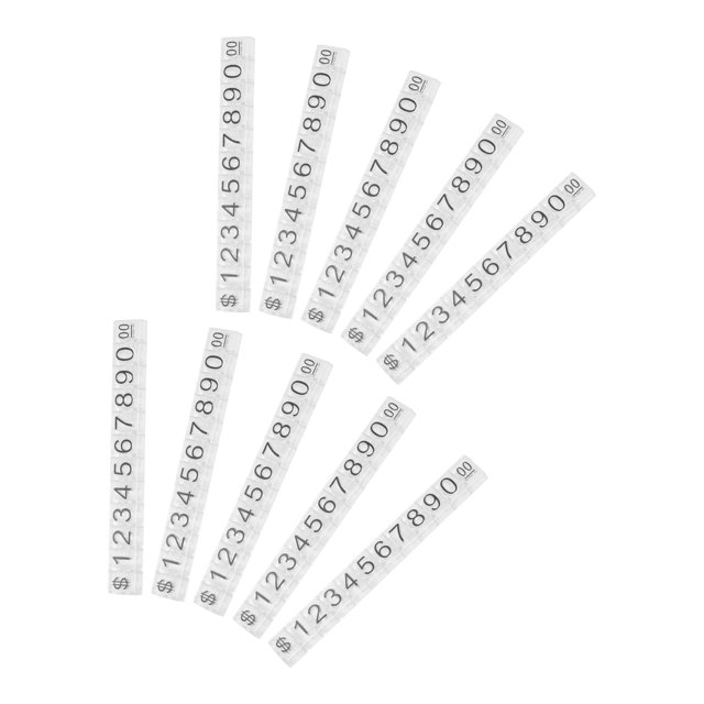 unbranded 10Ud De Exhibición De Precio Transparente Multi Con Números Ajustables Para