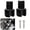 Black, variant on Chasenew Universal M8 8mm Rear Shock Extender Absorbers Riser Heightening Adapter High Damping Device Thicken Pad Chassis Extender Taper Riser with Screws (Titanium)