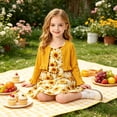 thumbnail image 3 of Lanbubble Toddler Girls Dresses with Ruffle Cardigan, 2‑Piece Fall Outfits for 3‑7T, 3 of 10