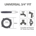 thumbnail image 3 of HOMEIORA 50 Pack Garden Hose Washers with Self-Locking Tabs - Heavy Duty Rubber Seals for 3/4" Hose Fittings, Stay-in-Place Design Prevents Falling Out & Leaks, Black, 3 of 8