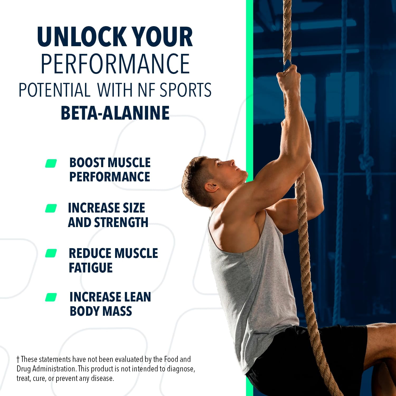 NF Sports Beta-Alanine Powder, Unflavored, Endurance and Muscle Carnosine Support, 100 Servings