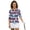 Patriotic Golf Ball Print, variant on HUIACONG Southwestern Geometric Stripe Womens 3/4 Sleeve Golf Shirts, Quarter Zip Polo Shirts for Women Tennis Activewear and Relaxed Golf Wear