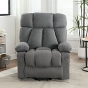 JONPONY Power Lift Recliner Chair Recliners for Elderly with Heat and Massage Recliner Chair for Living Room with Infinite Position and Side Pocket,USB Charge Port,Grey