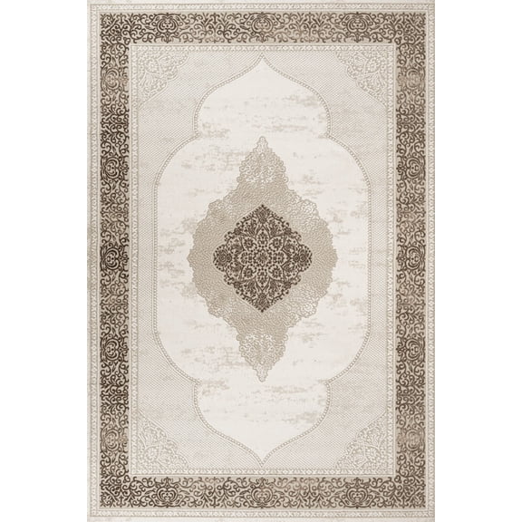 Cream Oriental Area Rugs for Living Room Washable Rugs Boho Moroccan Area Rug Soft Neutral Geometric Bohemian Carpet Distressed Indoor Rug for Bedroom Dining Room Office Foldable Nonslip Rug