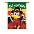 thumbnail image 2 of Breeze Decor 63034 Thanksgiving Eat More Ham 2-Sided Impression Garden Flag - 13 x 18.5 in., 2 of 2
