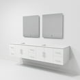 thumbnail image 6 of Geneva 84 in. W Glossy White Double Vanity, Cultured Marble Top, and 36 in. LED Mirrors, 6 of 11