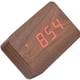 thumbnail image 2 of Reloj despertador digital electrónico de madera con pantalla LED de temperatura y control de sonido, color marrón, 2 of 8