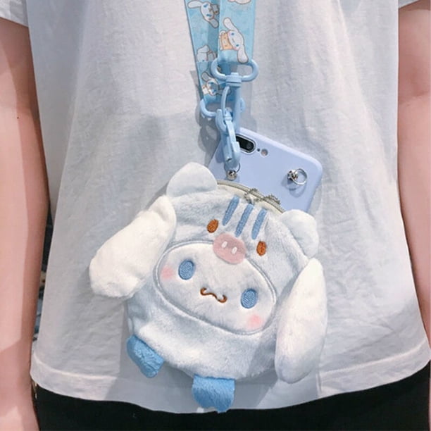 Sanrio Cinnamoroll-funda de teléfono con monedero y correa cruzada para el hombro, cubierta trasera para iPhone 13, 12, 11 Pro Max, Mini, XR, XS MAX, X Fivean unisex