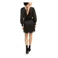 thumbnail image 2 of Leyden Womens Mini Smocked Cocktail Dress Black L, 2 of 4