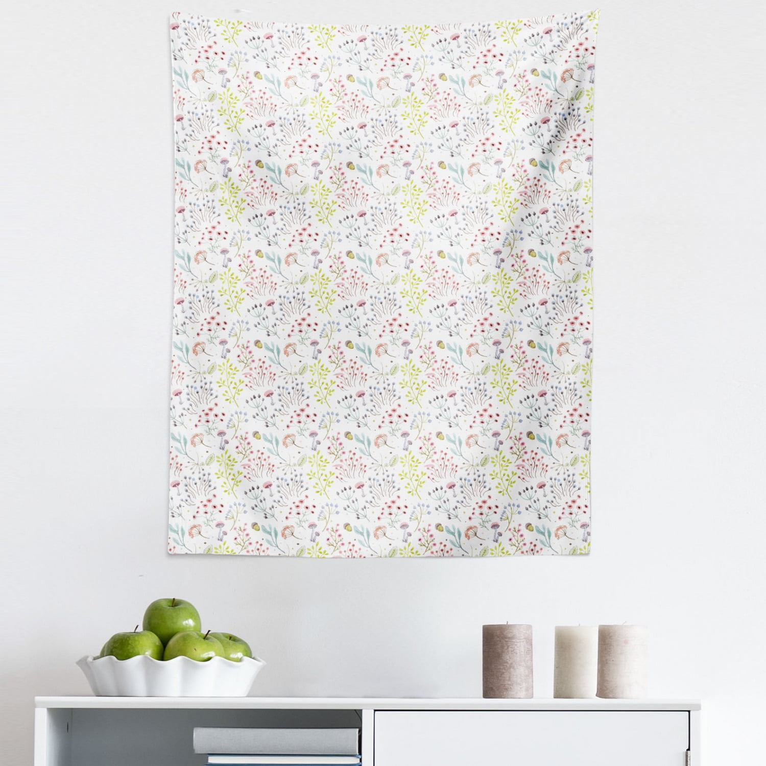 Colorful Tapestry, Pastel Toned Watercolor Arrangement with ...