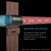 AC Infinity RAXIAL S6 6 Duct Inline Booster Fan, Low Noise Adjustable Speed for Basements - Black